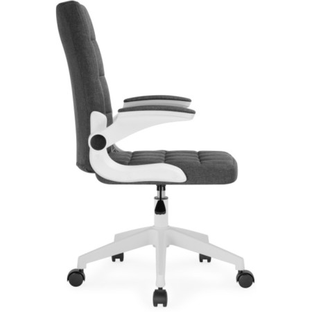 Computer chair Elga plastic/fabric, white/dark gray 63x59x96 cm-3