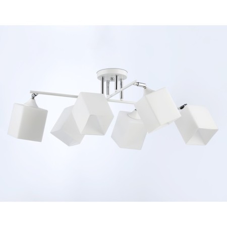 Suspended chandelier Ambrella Light, Modern, TR303088, 6HE27, white color, chrome-2