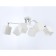 Suspended chandelier Ambrella Light, Modern, TR303088, 6HE27, white color, chrome