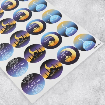 Stickers for business and gifts Happy Ramadan, 40 pcs, 4 x 4 cm-2