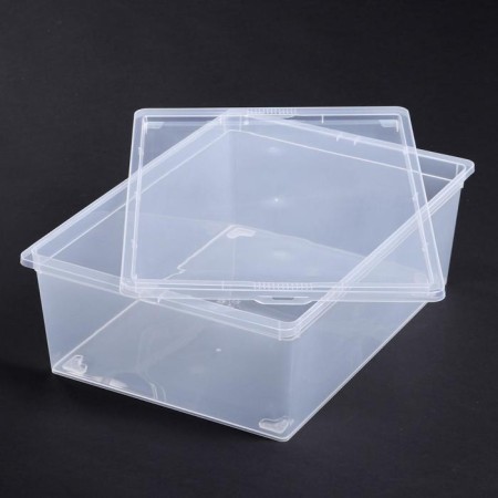 Storage box with a lid 25 l, 53 × 37 × 18 cm, the color is transparent-1