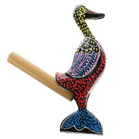 Musical instrument "whistle duck" wood 2x10x17 cm-7