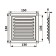 Ventilation grate Zein Lux RM1515C, 150 x 150 mm, with a grid, metal, galvanizing