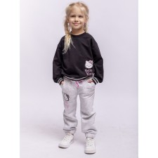 Sweatshirt for girls, height 116 cm, black color