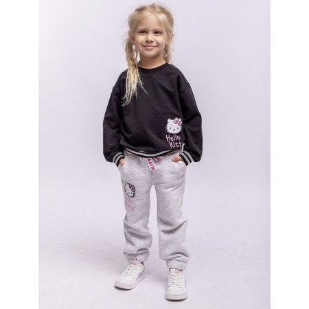 Sweatshirt for girls, height 116 cm, black color