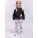 Sweatshirt for girls, height 116 cm, black color
