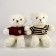 Soft toy "Bear" in a jacket, 29 cm, white color