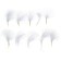 A set of feathers for decor 10 pcs., Size 1 pcs: 7 × 7 cm, white color
