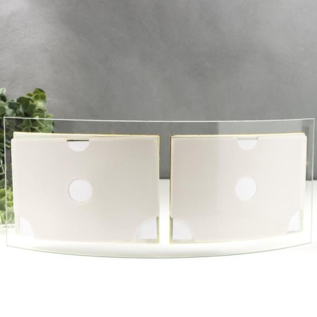 Photo frame Double glass "GT 214/-g" 10x15 cm, horizontal, gold-3
