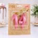 Candle in the cake jubilee "line" (set 2 in 1), number 14/41, pink metallic, 6.5 cm