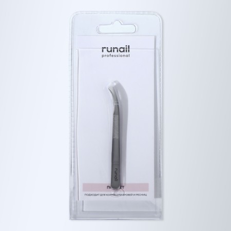 Pinzet bent, wide, 8.3 cm, silver color, RU-0617-7