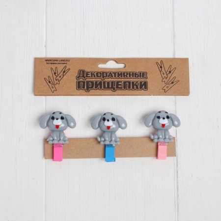 Set of decorative clothespins "Dogs" 2 × 12.5 × 10.5 cm, mix-2