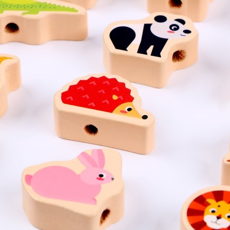 Children's Wooden Toy 2 B1 Balancir + Lining "Beasts" 18 × 9.5 × 10 cm-3