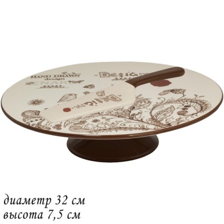 Cake with a spatula Lenardi "Bird Yard", D = 32 cm