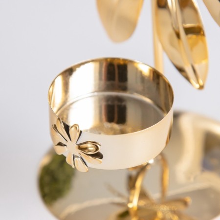 Summary for 1 candle metal d = 4 cm "sunflower" gold 7.7x12.5x16.3 cm-4