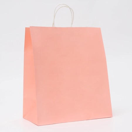 Craft package pale pink, round handle, 32 x 19.5 x 37 cm, 120 g