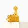 New Year's candle "Snake with a gift", for the New Year, gold 77 x 61 x 35