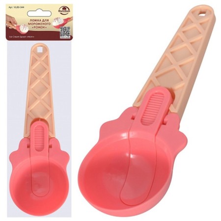 Spoon for ice cream multidide "Horn", plastic, length 19 cm