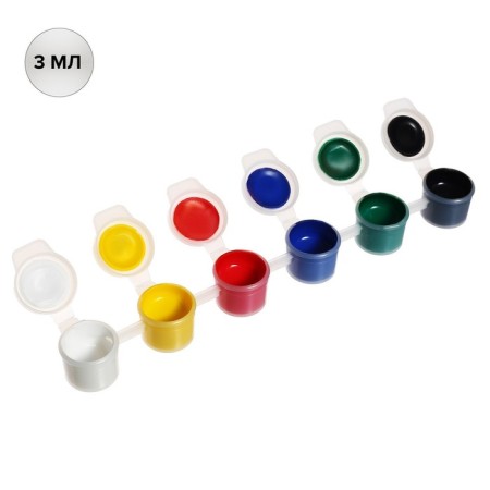 Acrylic paint, set of 6 colors x 3 ml, calligrata, frost -resistant, in a package-1