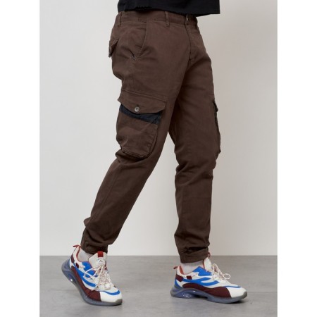 Cargo jeans men, size 44, brown color-6