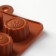 Condody shares form for chocolate, silicone, 20 × 11 × 1.5 cm, 15 cells (2.5 × 2.5 × 1.5 cm), brown color