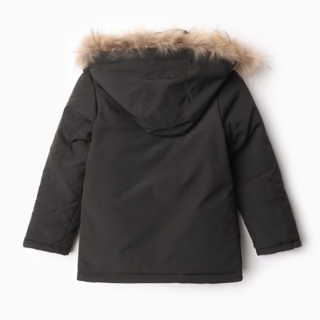 Winter jacket for boys, graphite color, height 104 cm-4