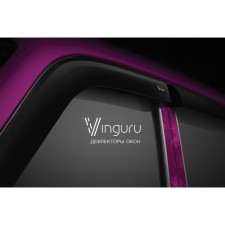 Ветровики Vinguru для NISSAN Qashqai 2006-2010, 2010-2013, накладные, скотч, поликарбонат, 4 шт