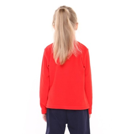 Jumper children's fleece, red color, height 134-140 cm-4