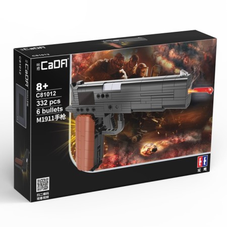 Designer Weapon Techno Pistol, 332 parts, 6 bullets, shoots-11