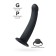 Anal phalloimitator Popo Pleasure by Toyfa Serpens with a bend s, silicone, black, 13 cm