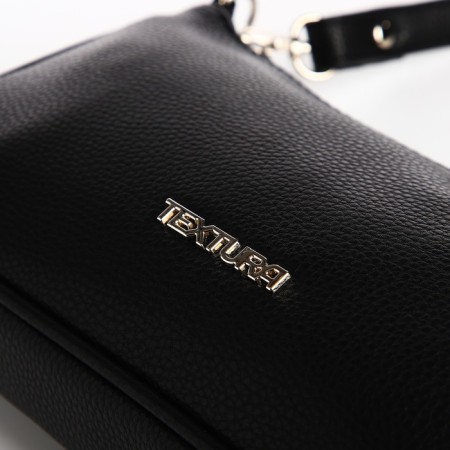 Women's bag Textura, baguette, small size, black color-5