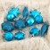 A set of jewelry plastic 12 pcs "Tall" (4 balls, 2 icicles, 6 stars) blue