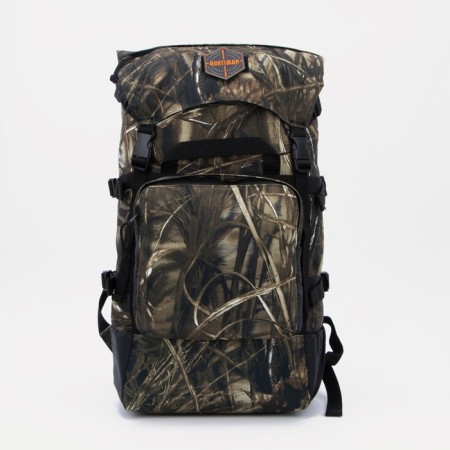 Tourist backpack, 40 l, department on screed with a lace, 3 outer pockets, with extension, Huntsman, Kamysh color-2