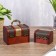 Casket wood chest "Sanding clock" set 2 pcs 8.5x12x8.5 cm 5.5x7x6 cm