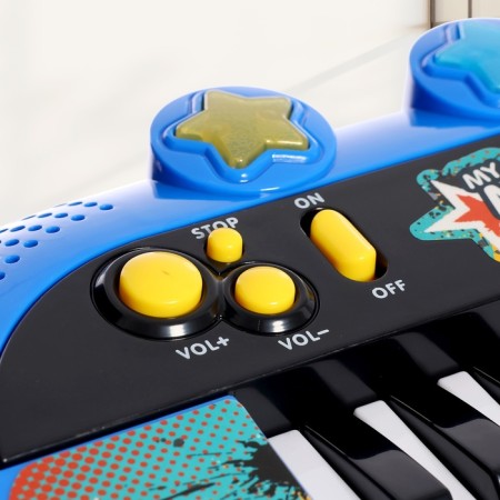 Synthesizer Floor "Musical World", light, sound effects, with a microphone-15