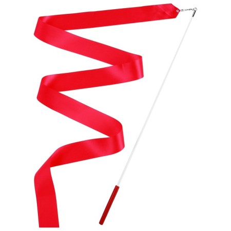 Ribbon for rhythmic gymnastics with a stick Grace Dance, 2 m, color fuchsia-2