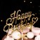 Topper "Happy Birthday", gold, with a bow, give beautifully