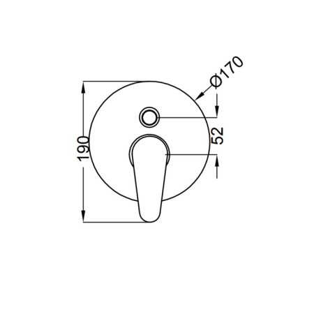Loading decorative panel for a bath/shower Zipponi Zen, with a lever, color chromium-1