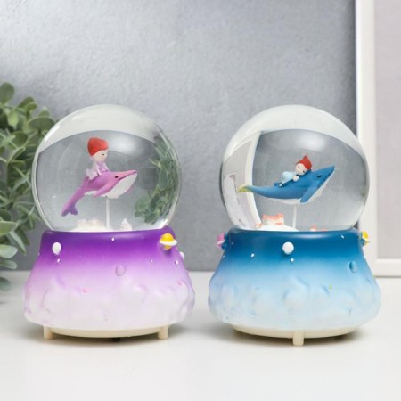 Souvenir Polystone Water Ball Light, Music "Kid on Kita" MIX13x8x8 cm