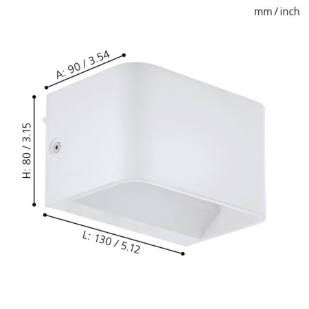 Bra Sania 4, 1x6W Led, 3000k, 600lm, white color-2