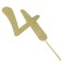 Topper in the cake "4", color gold