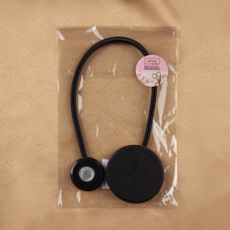 Picking for curtains “Knitted circle”, on the spring, D = 6/3.5 cm, 23.5 cm, black color-3