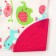 Bandana Bibslate Bibslate/Snoby for feeding, waterproof with a teetker on a button, pink color, mix
