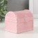 Piggy bank Ceramics "Pink chest" 9.2x6.5x8 cm