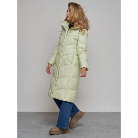 Coat insulated winter female, size 42, color light green-9