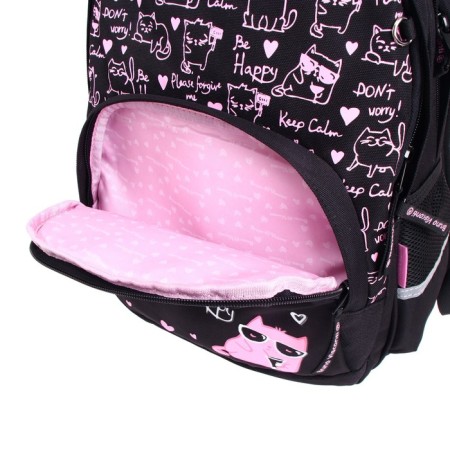 School backpack Bruno VisConti, 40 x 30 x 16 cm, ergonomic back, “Toon Town. Cat "-7