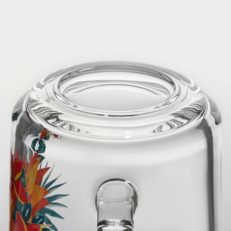 Glass glass "Tropical flowers", 200 ml, MIX drawing-4