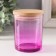 Bank for candles glass with a lid "Lilac gradient" 220 ml 7x7x8.4 cm