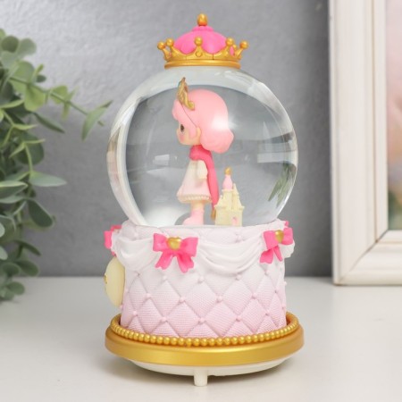 Souvenir Polystone Water Ballion Music, Light "Prince/Princess" MIX 15x8.5x8.5 cm-4