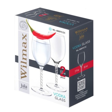 A set of glasses for vodka and liquor Wilmax England, 65 ml, 2 pcs-2